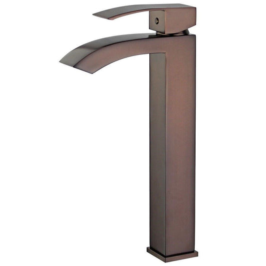 Bellaterra Home Palma 12" Single-Hole and Single Handle Oil Rubbed Bronze Bathroom Faucet With Overflow Drain