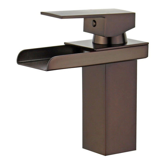 Bellaterra Home Pampalona 6" Single-Hole and Single Handle Oil Rubbed Bronze Bathroom Faucet With Overflow Drain