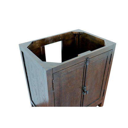 Bellaterra Home Plantation 30" 2-Door Brown Ash Freestanding Vanity Base