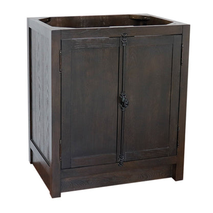 Bellaterra Home Plantation 30" 2-Door Brown Ash Freestanding Vanity Base