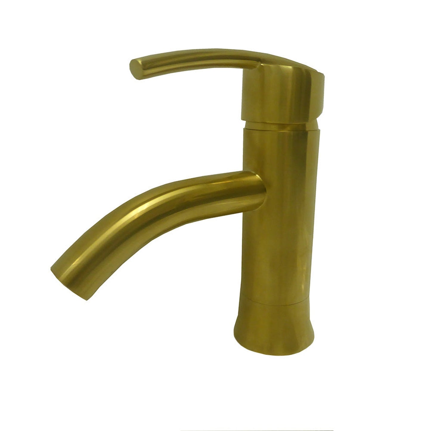 Bellaterra Home Refina 7" Single-Hole and Single Handle Gold Bathroom Faucet With Overflow Drain