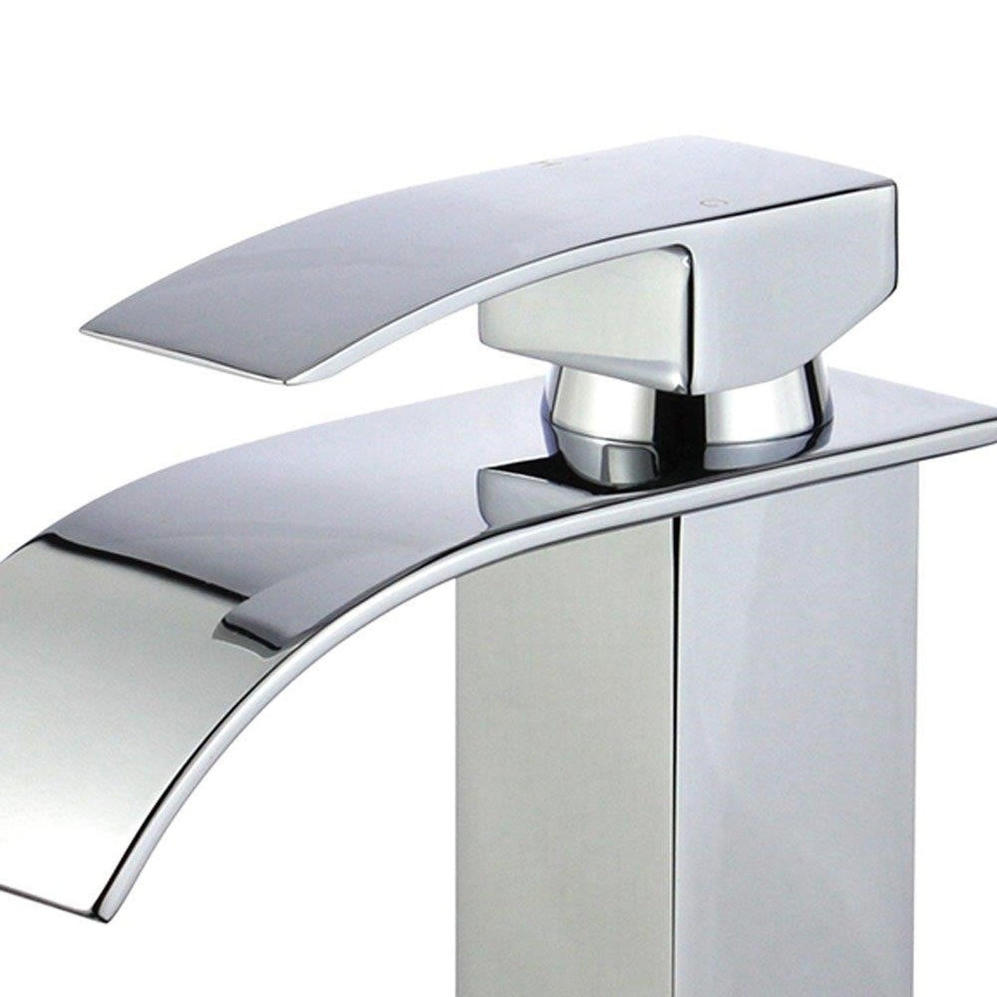 Bellaterra Home Santiago 7" Single-Hole and Single Handle Polished Chrome Bathroom Faucet With Overflow Drain