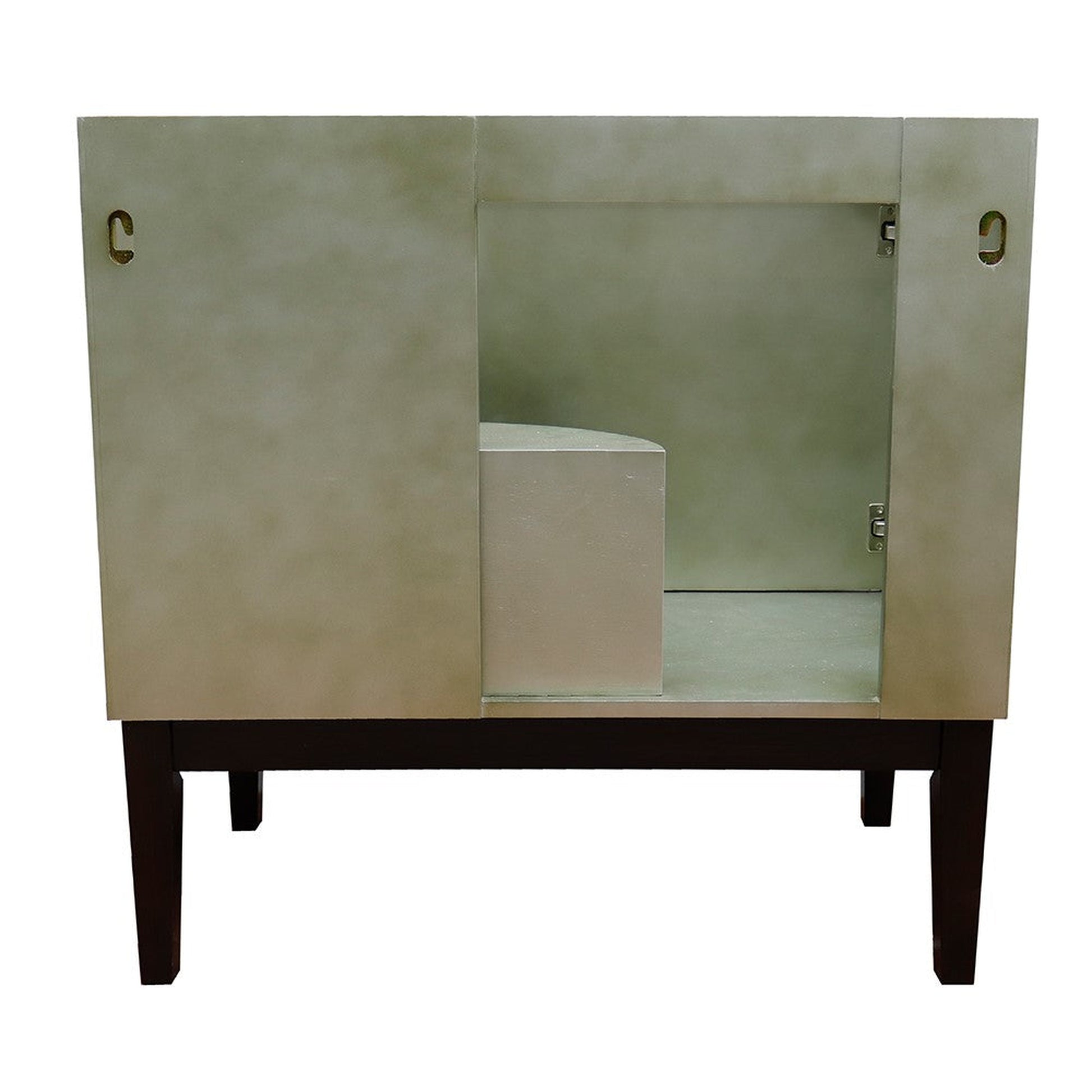 Bellaterra Home Scandi 37" 1-Door 2-Drawer Linen Brown Freestanding Vanity Set With Ceramic Undermount Rectangular Sink and White Quartz Top