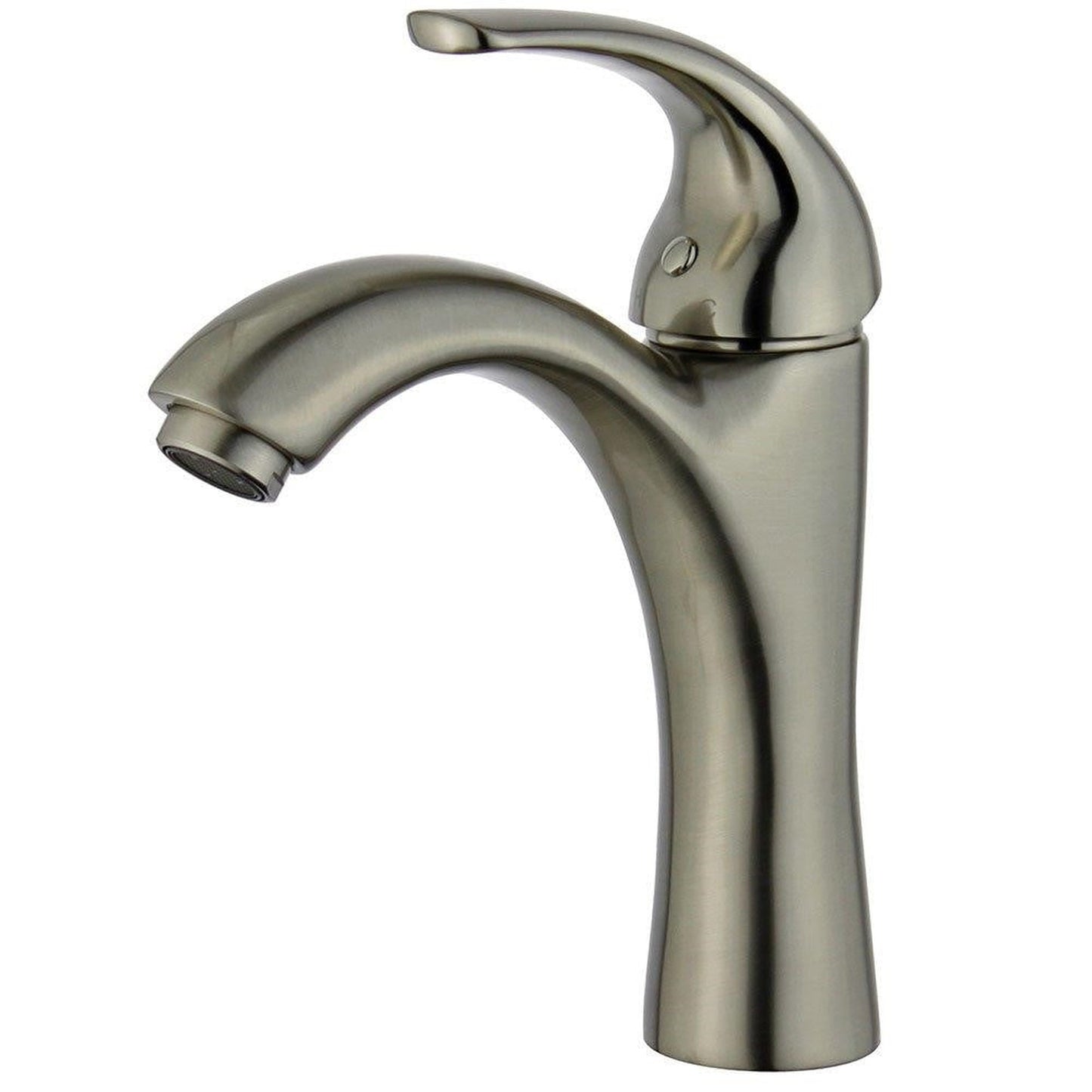 Bellaterra Home Seville 8" Single-Hole and Single Handle Brushed Nickel Bathroom Faucet With Overflow Drain