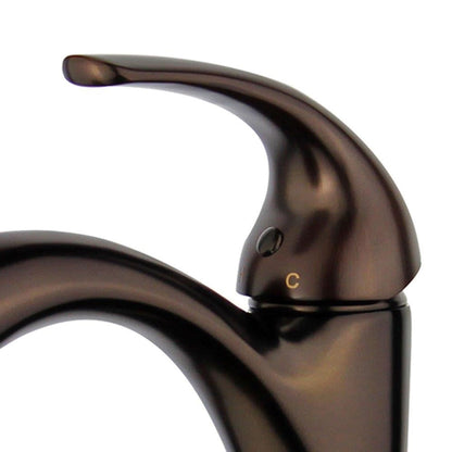 Bellaterra Home Seville 8" Single-Hole and Single Handle Oil Rubbed Bronze Bathroom Faucet