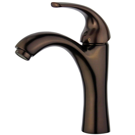 Bellaterra Home Seville 8" Single-Hole and Single Handle Oil Rubbed Bronze Bathroom Faucet With Overflow Drain