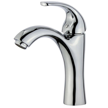 Bellaterra Home Seville 8" Single-Hole and Single Handle Polished Chrome Bathroom Faucet With Overflow Drain