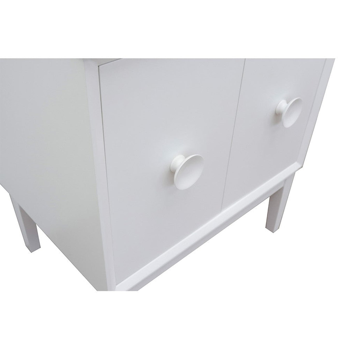 Bellaterra Home Stora 30" 2-Door 1-Drawer White Freestanding Vanity Base