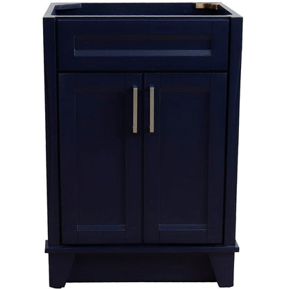 Bellaterra Home Terni 24" 2-Door 1-Drawer Blue Freestanding Vanity Base