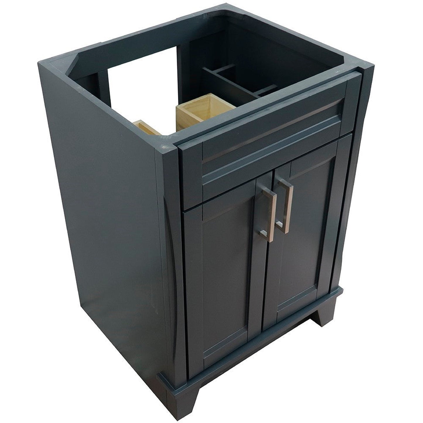 Bellaterra Home Terni 24" 2-Door 1-Drawer Dark Gray Freestanding Vanity Base