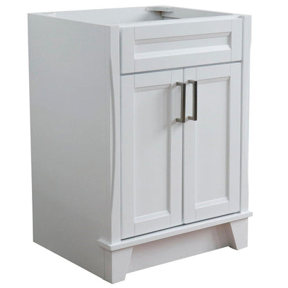 Bellaterra Home Terni 24" 2-Door 1-Drawer White Freestanding Vanity Base