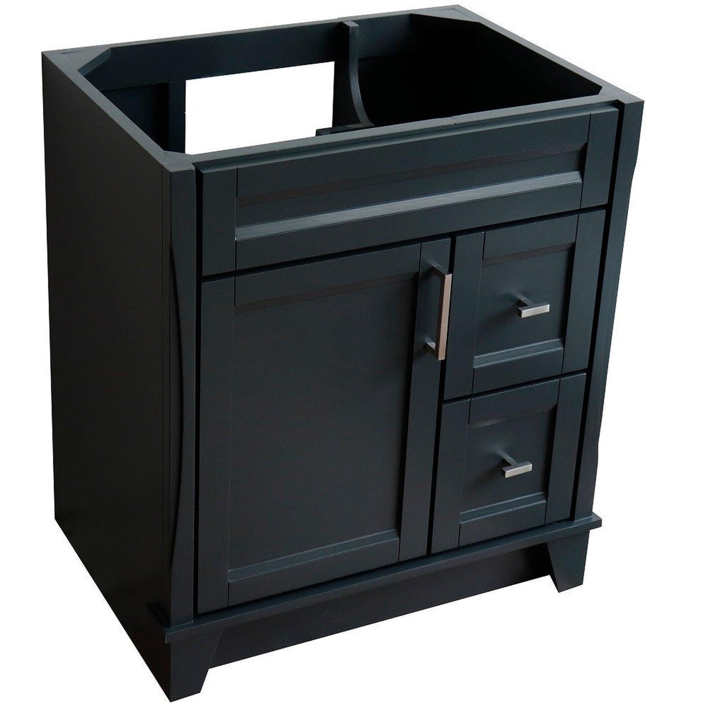 Bellaterra Home Terni 30" 1-Door 2-Drawer Dark Gray Freestanding Vanity Base