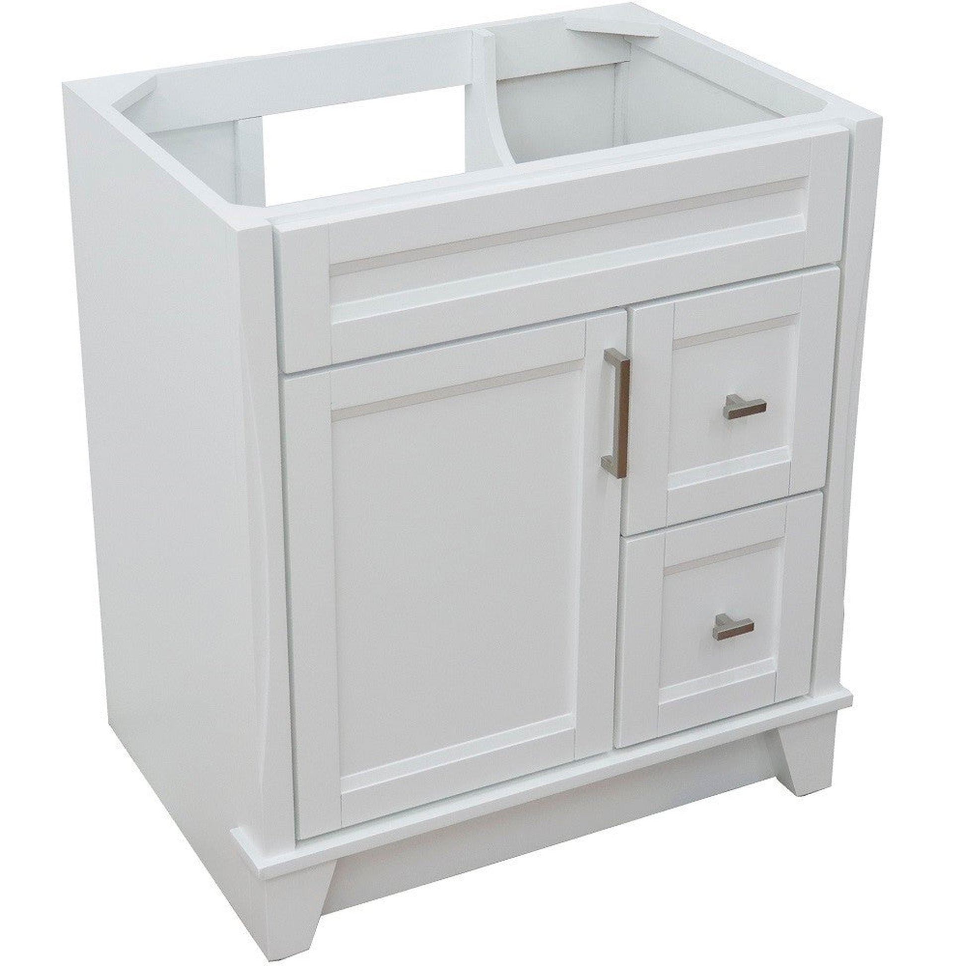 Bellaterra Home Terni 30" 1-Door 2-Drawer White Freestanding Vanity Base