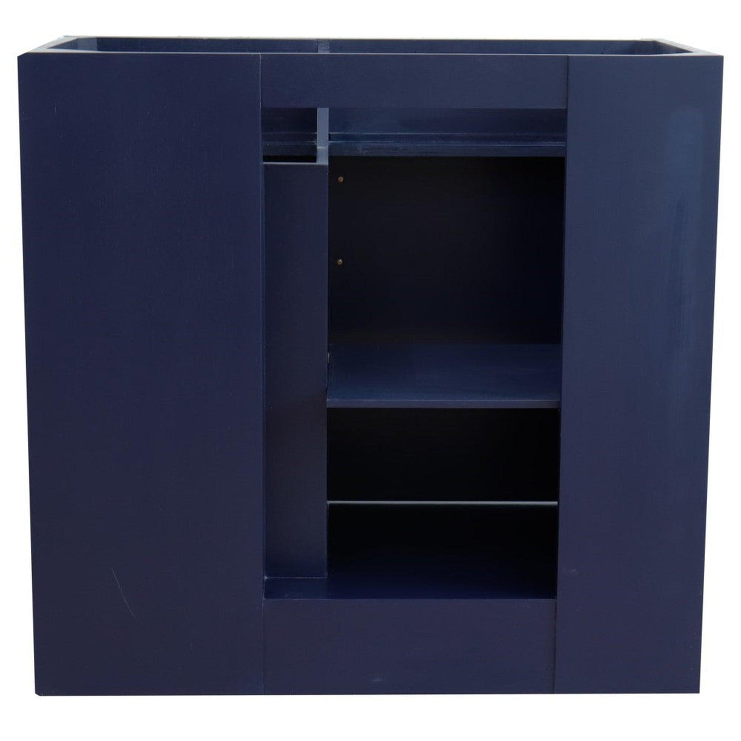 Bellaterra Home Terni 36" 1-Door 2-Drawer Blue Freestanding Vanity Base With Left Door