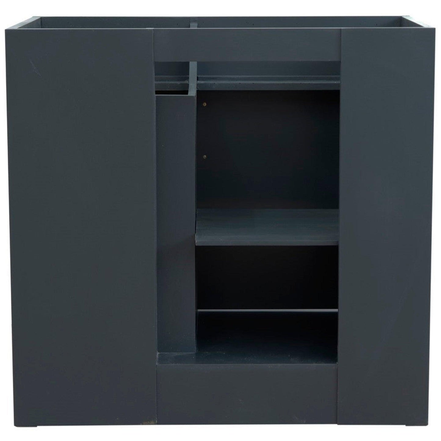 Bellaterra Home Terni 36" 1-Door 2-Drawer Dark Gray Freestanding Vanity Base With Left Door