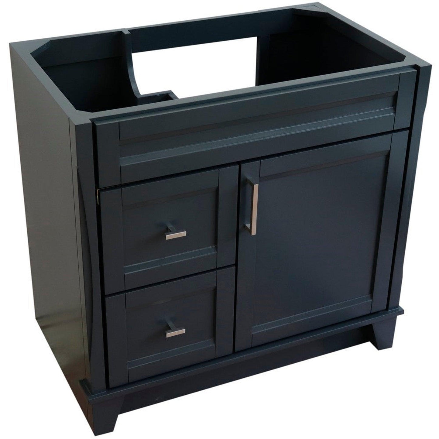 Bellaterra Home Terni 36" 1-Door 2-Drawer Dark Gray Freestanding Vanity Base With Right Door