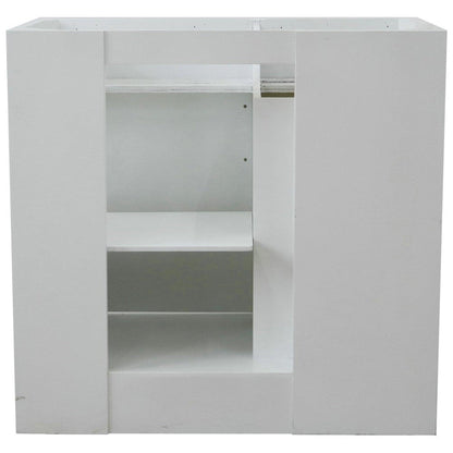 Bellaterra Home Terni 36" 1-Door 2-Drawer White Freestanding Vanity Base With Right Door