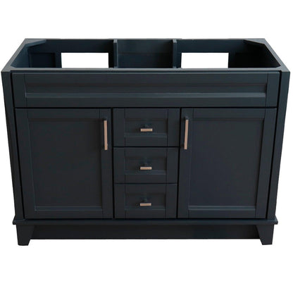 Bellaterra Home Terni 48" 2-Door 2-Drawer Dark Gray Freestanding Vanity Base