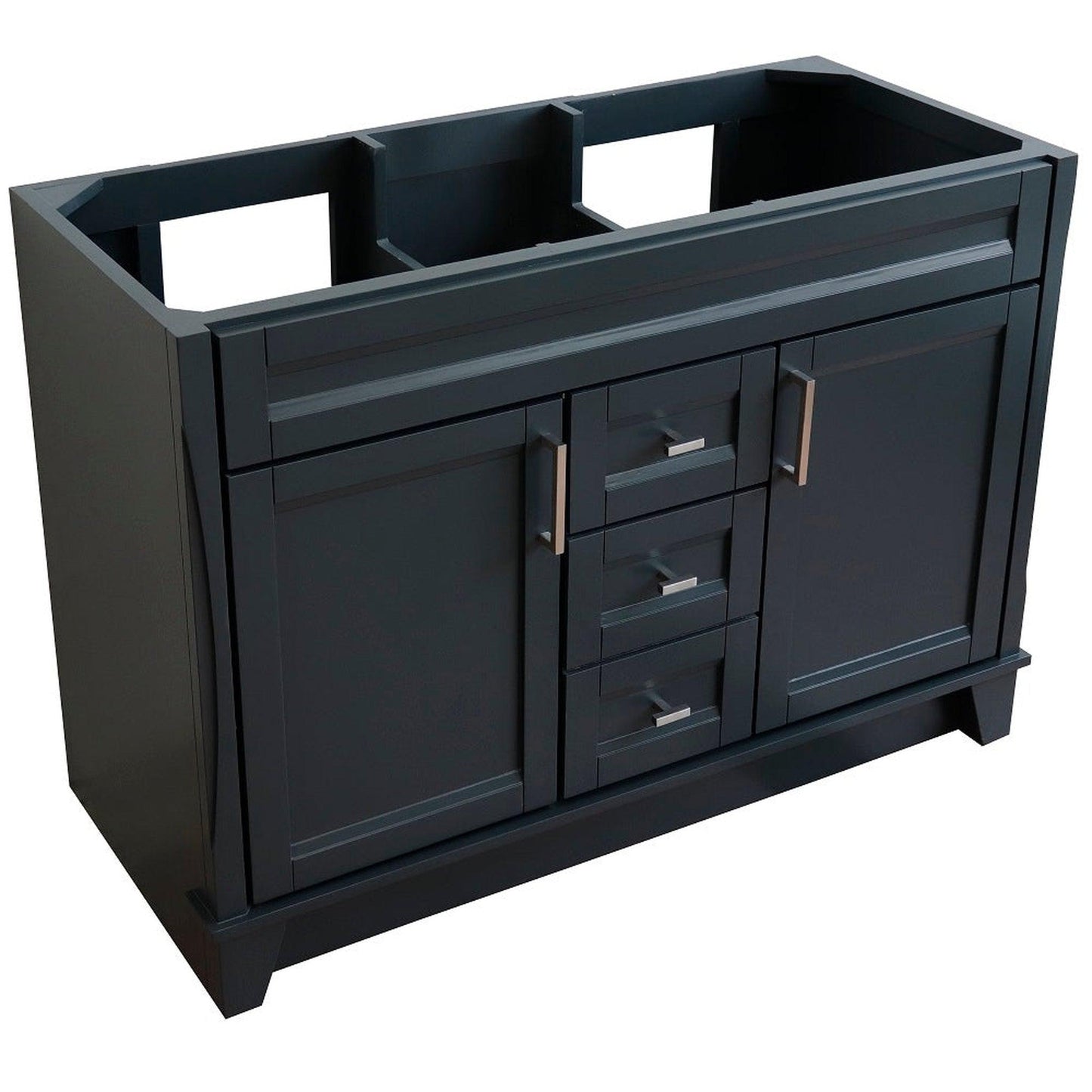 Bellaterra Home Terni 48" 2-Door 2-Drawer Dark Gray Freestanding Vanity Base