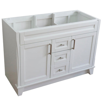 Bellaterra Home Terni 48" 2-Door 2-Drawer White Freestanding Vanity Base