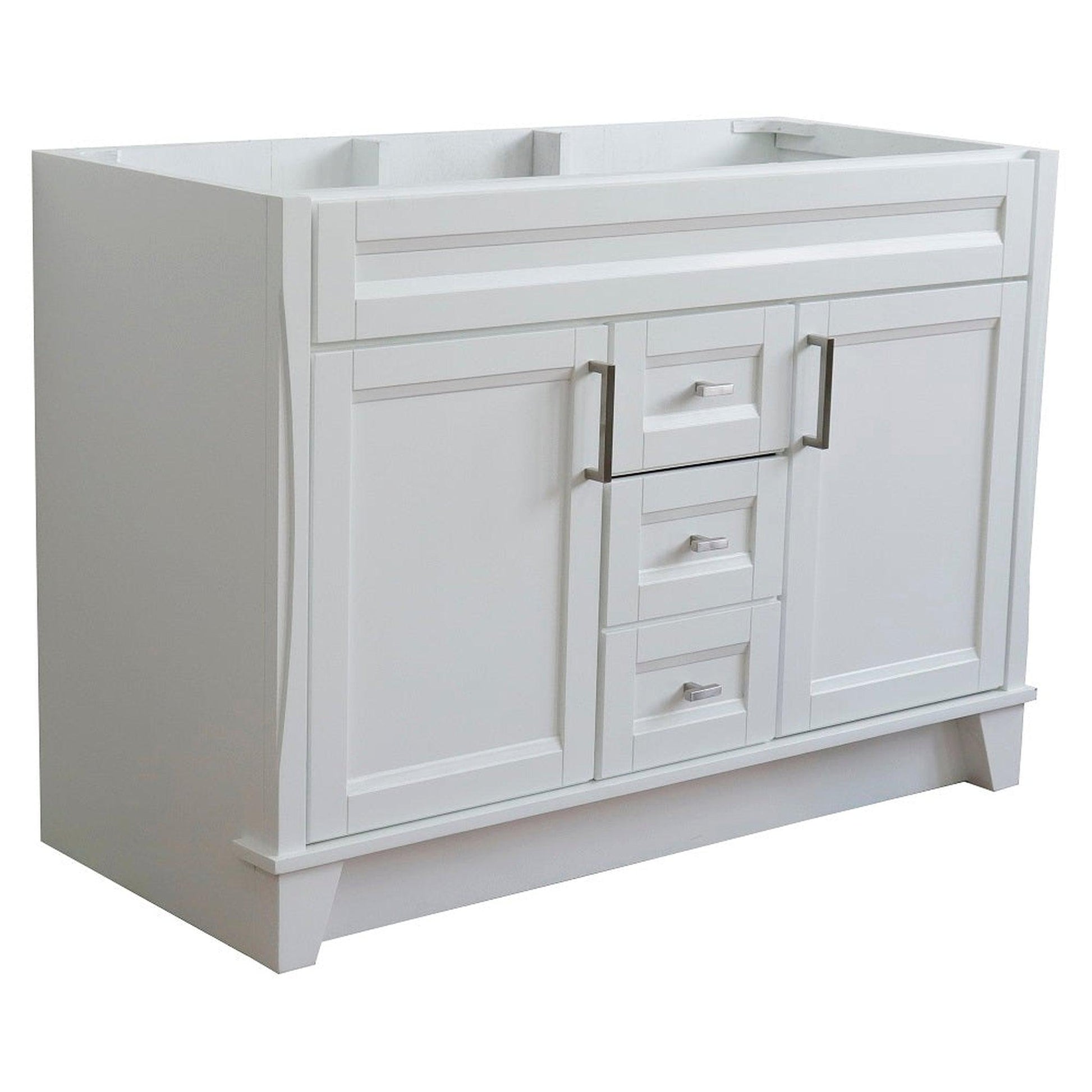 Bellaterra Home Terni 48" 2-Door 2-Drawer White Freestanding Vanity Base