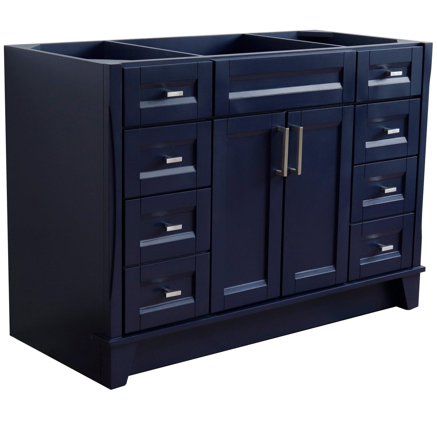 Bellaterra Home Terni 48" 2-Door 6-Drawer Blue Freestanding Vanity Base