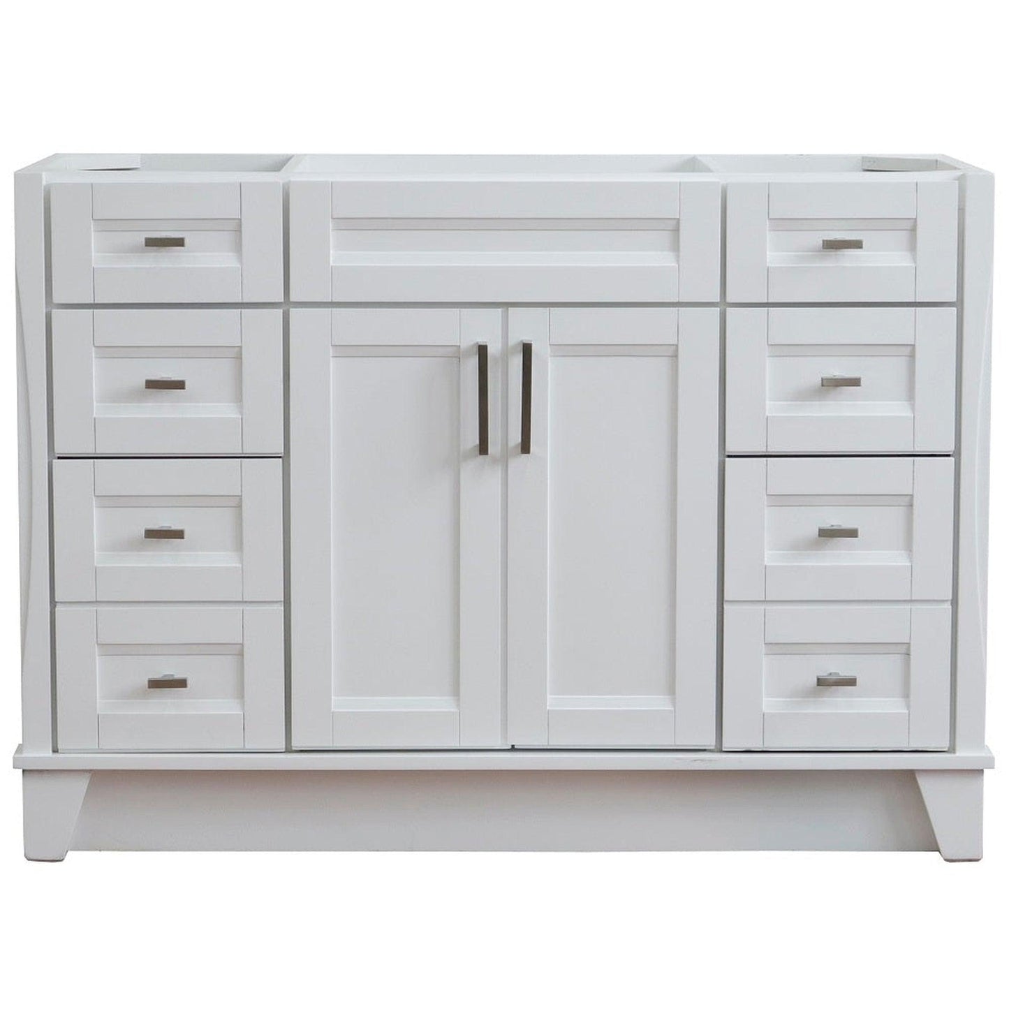 Bellaterra Home Terni 48" 2-Door 6-Drawer White Freestanding Vanity Base