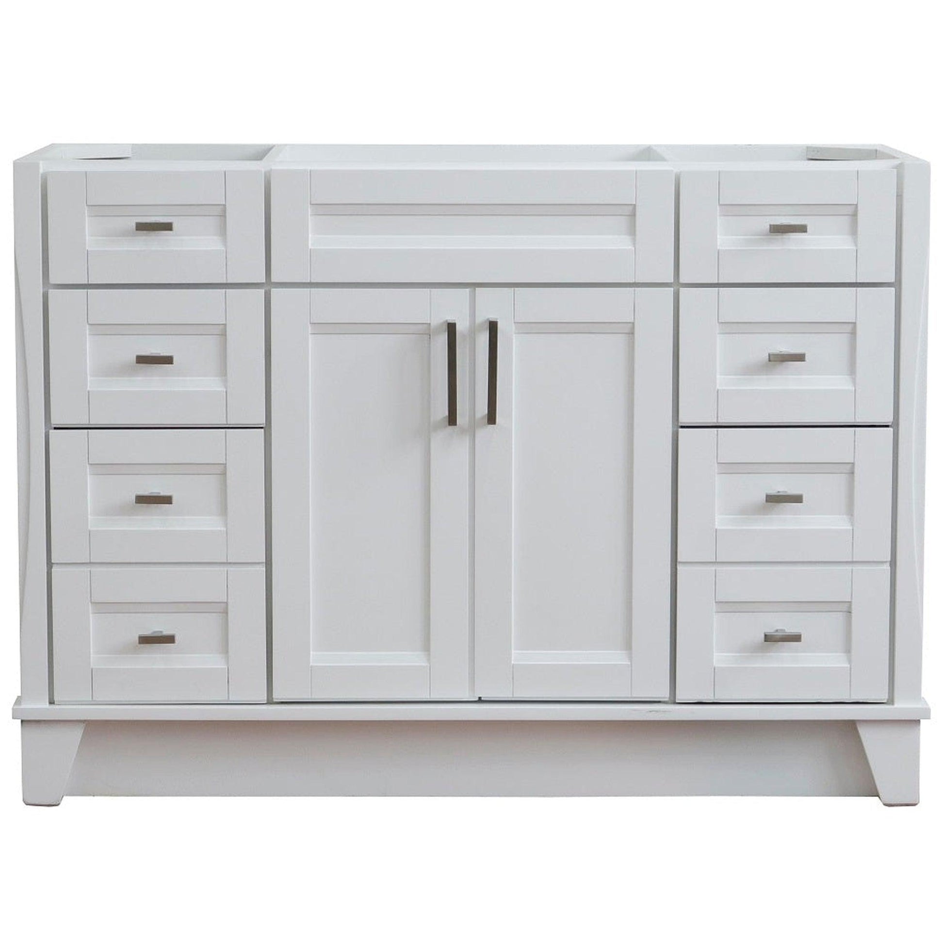 Bellaterra Home Terni 48" 2-Door 6-Drawer White Freestanding Vanity Base