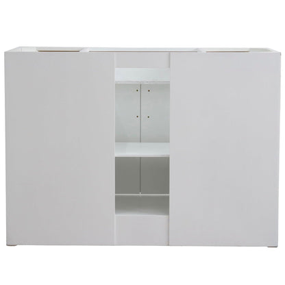 Bellaterra Home Terni 48" 2-Door 6-Drawer White Freestanding Vanity Base