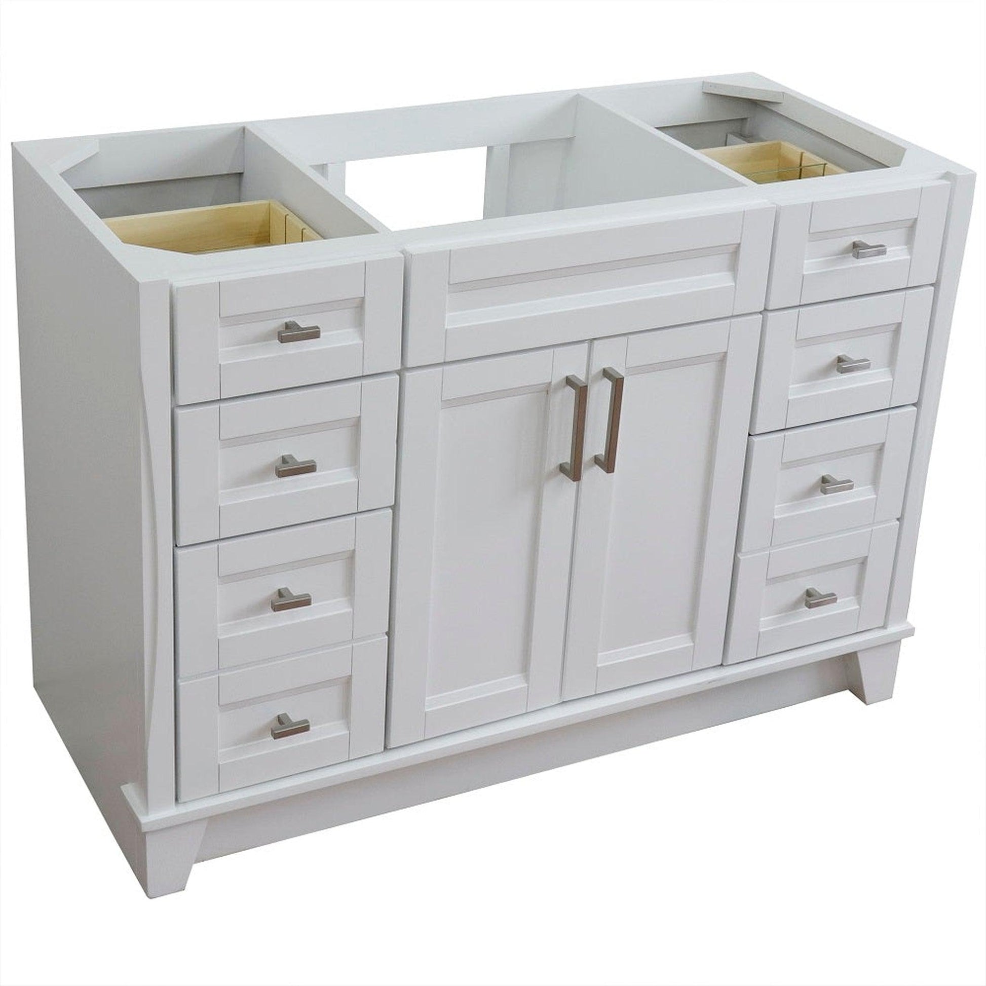 Bellaterra Home Terni 48" 2-Door 6-Drawer White Freestanding Vanity Base