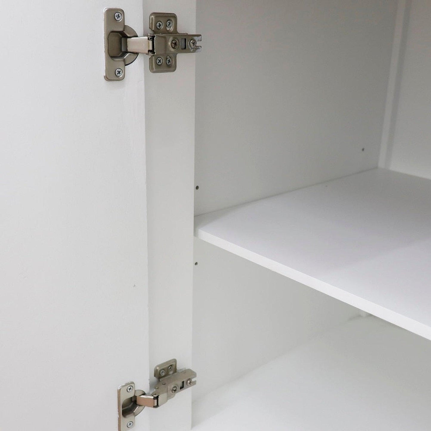 Bellaterra Home Terni 49" 2-Door 2-Drawer White Freestanding Vanity Set With Ceramic Double Undermount Oval Sink and White Quartz Top