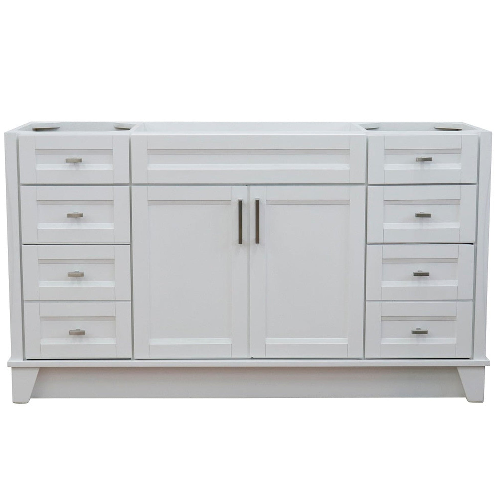 Bellaterra Home Terni 60" 2-Door 6-Drawer White Freestanding Vanity Base