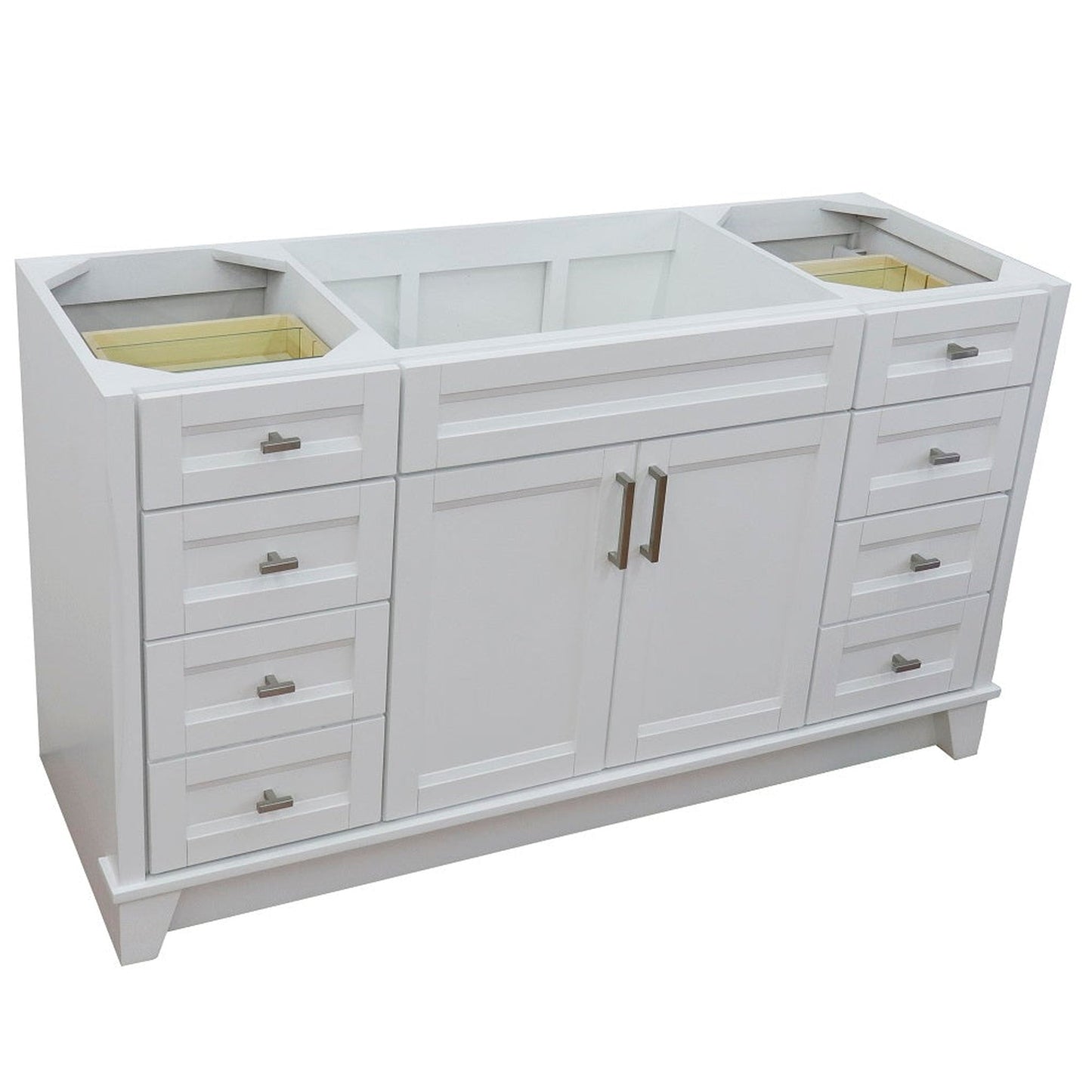 Bellaterra Home Terni 60" 2-Door 6-Drawer White Freestanding Vanity Base