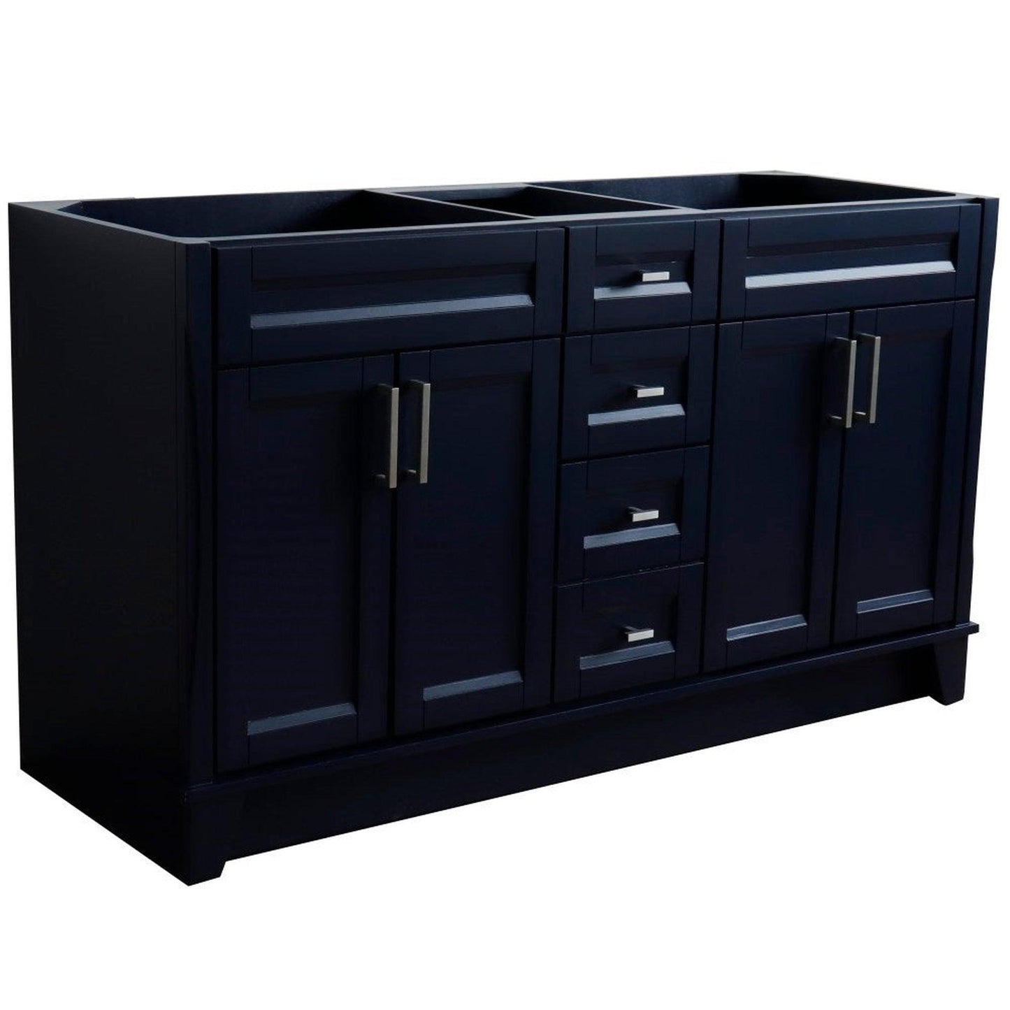 Bellaterra Home Terni 60" 4-Door 3-Drawer Blue Freestanding Vanity Base