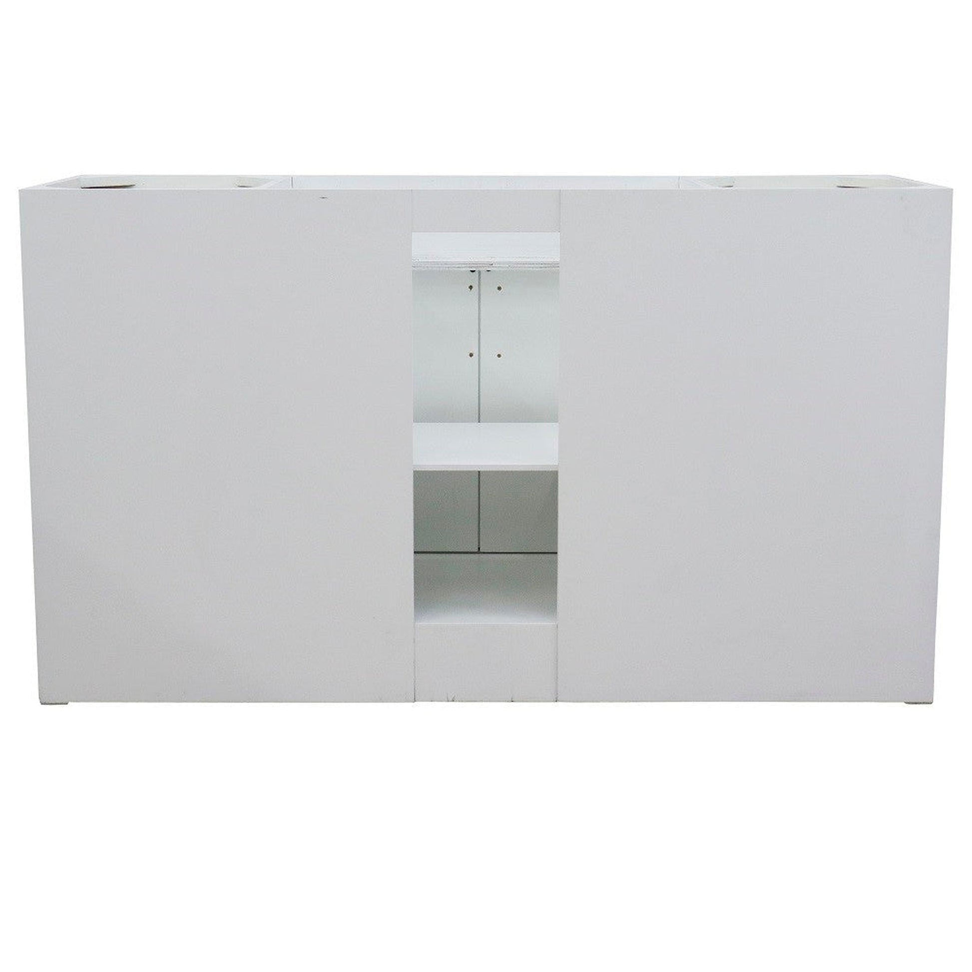 Bellaterra Home Terni 61" 2-Door 6-Drawer White Freestanding Vanity Set With Ceramic Undermount Oval Sink And Gray Granite Top