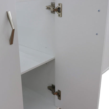 Bellaterra Home Tivoli 61" 4-Door 3-Drawer White Freestanding Double Vanity Set With Ceramic Double Undermount Oval Sink and White Quartz Top