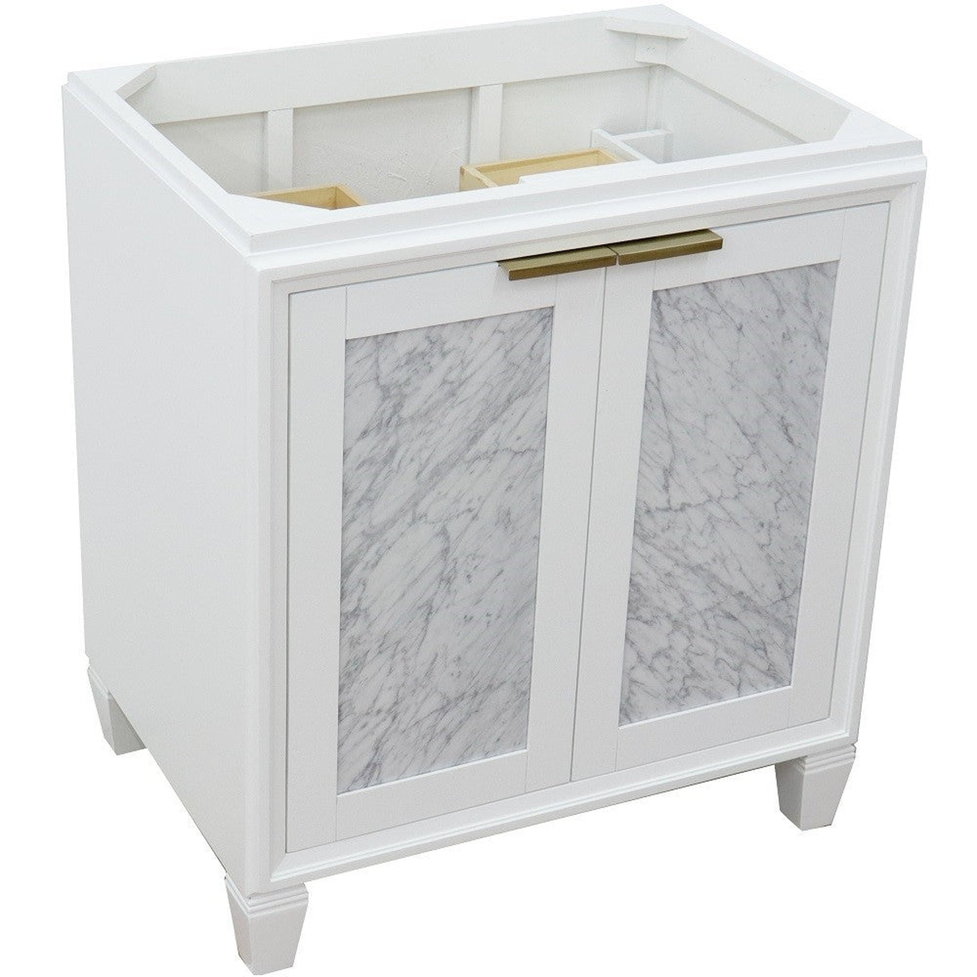 Bellaterra Home Trento 30" 2-Door 1-Drawer White Freestanding Vanity Base