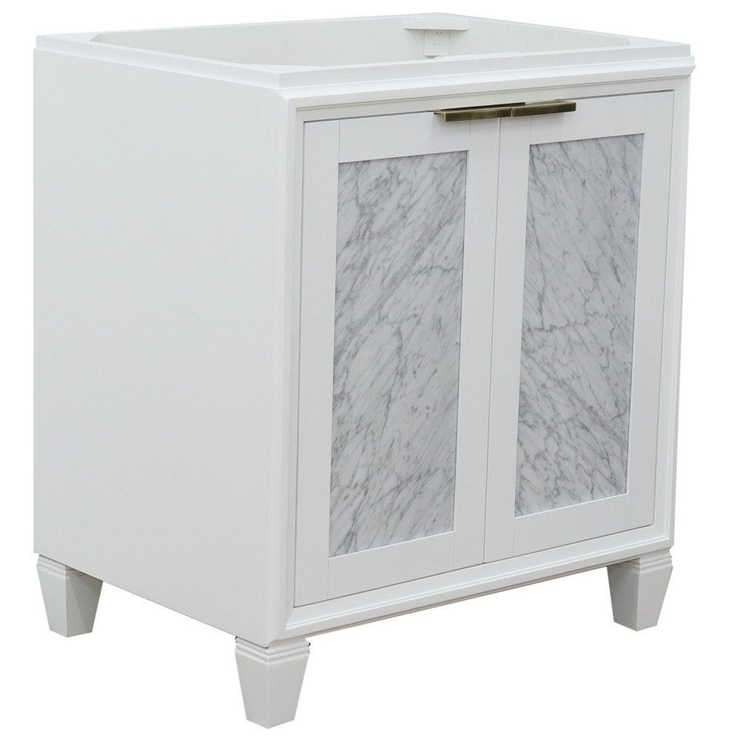 Bellaterra Home Trento 30" 2-Door 1-Drawer White Freestanding Vanity Base