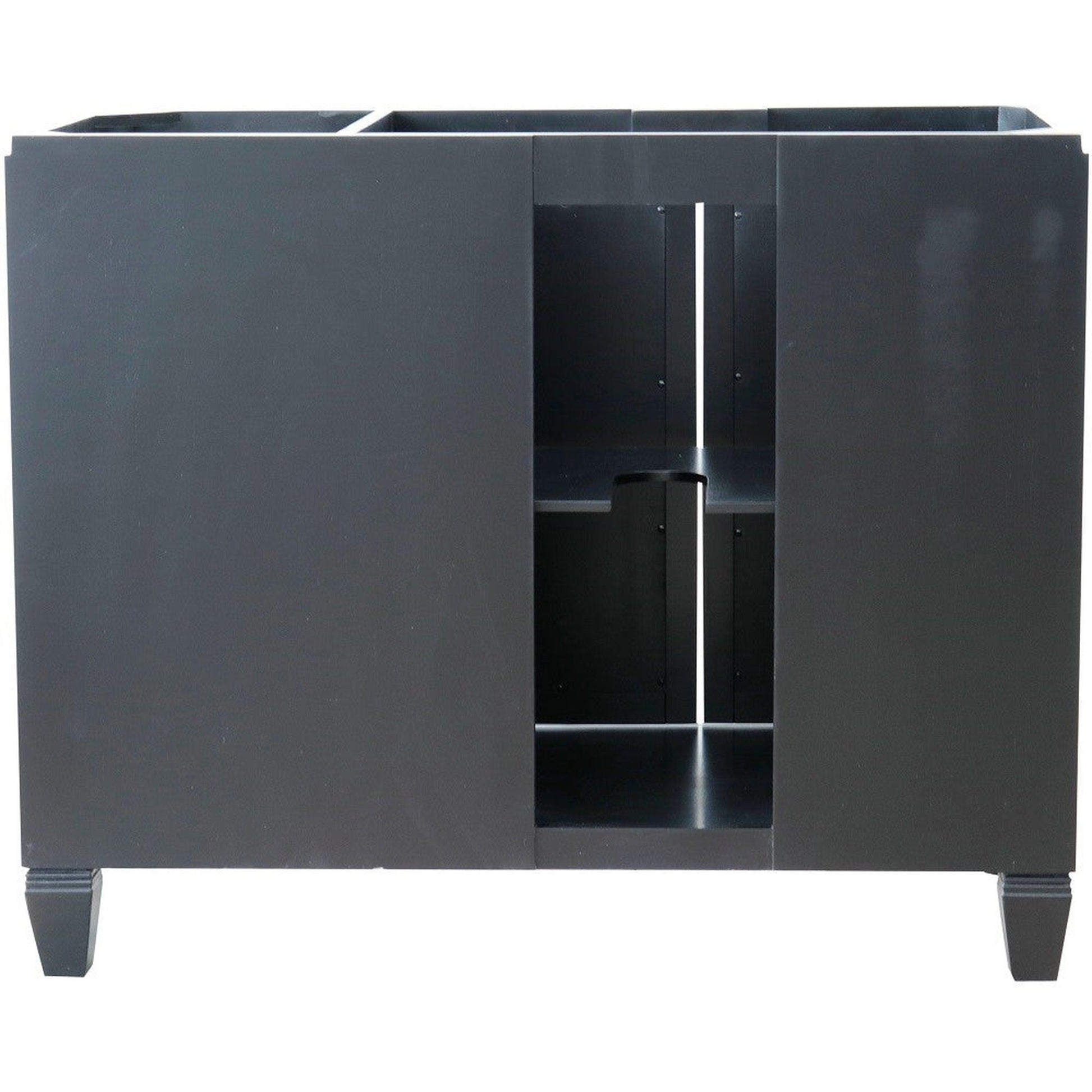 Bellaterra Home Trento 42" 2-Door 3-Drawer Black Freestanding Vanity Base With Left Door