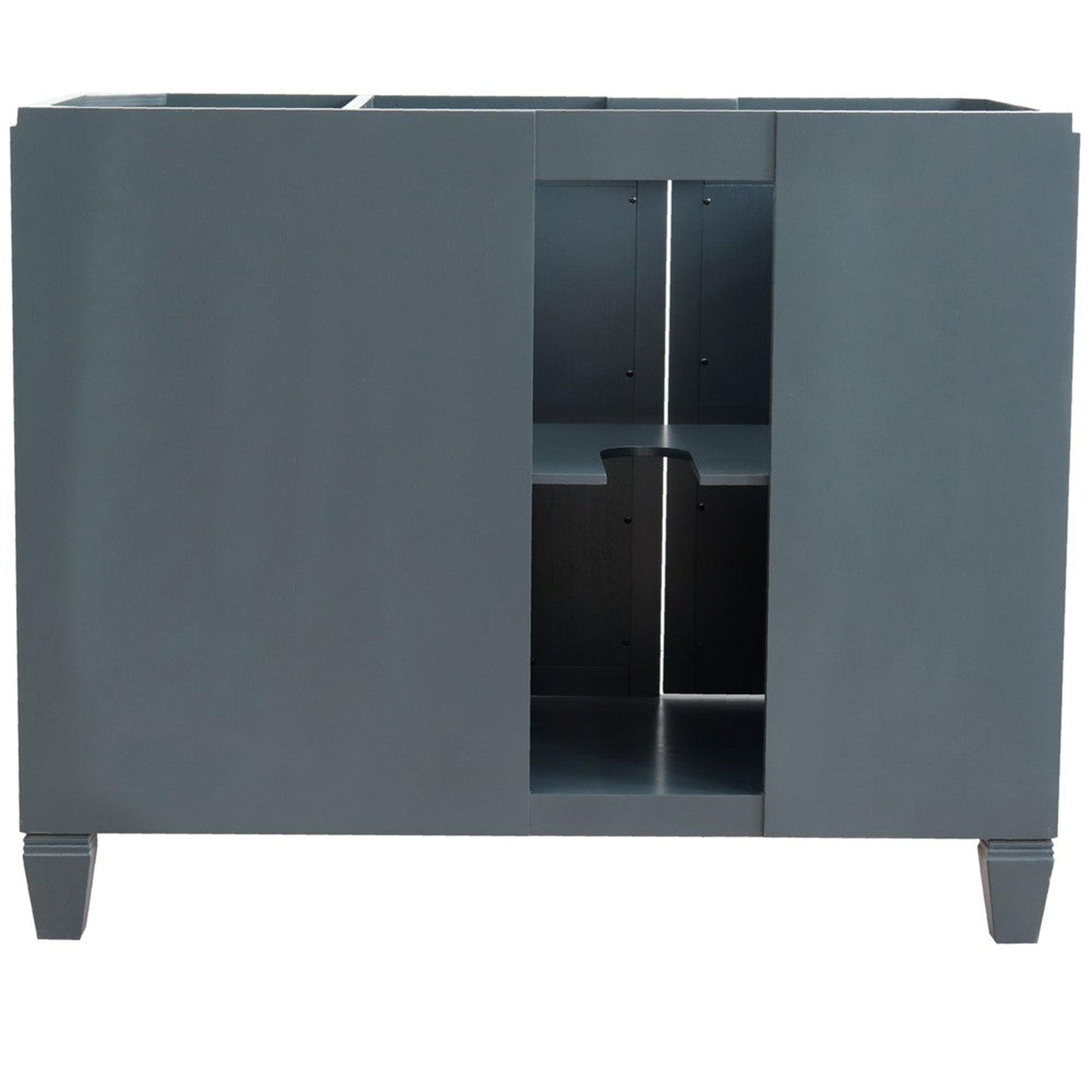 Bellaterra Home Trento 42" 2-Door 3-Drawer Dark Gray Freestanding Vanity Base With Left Door