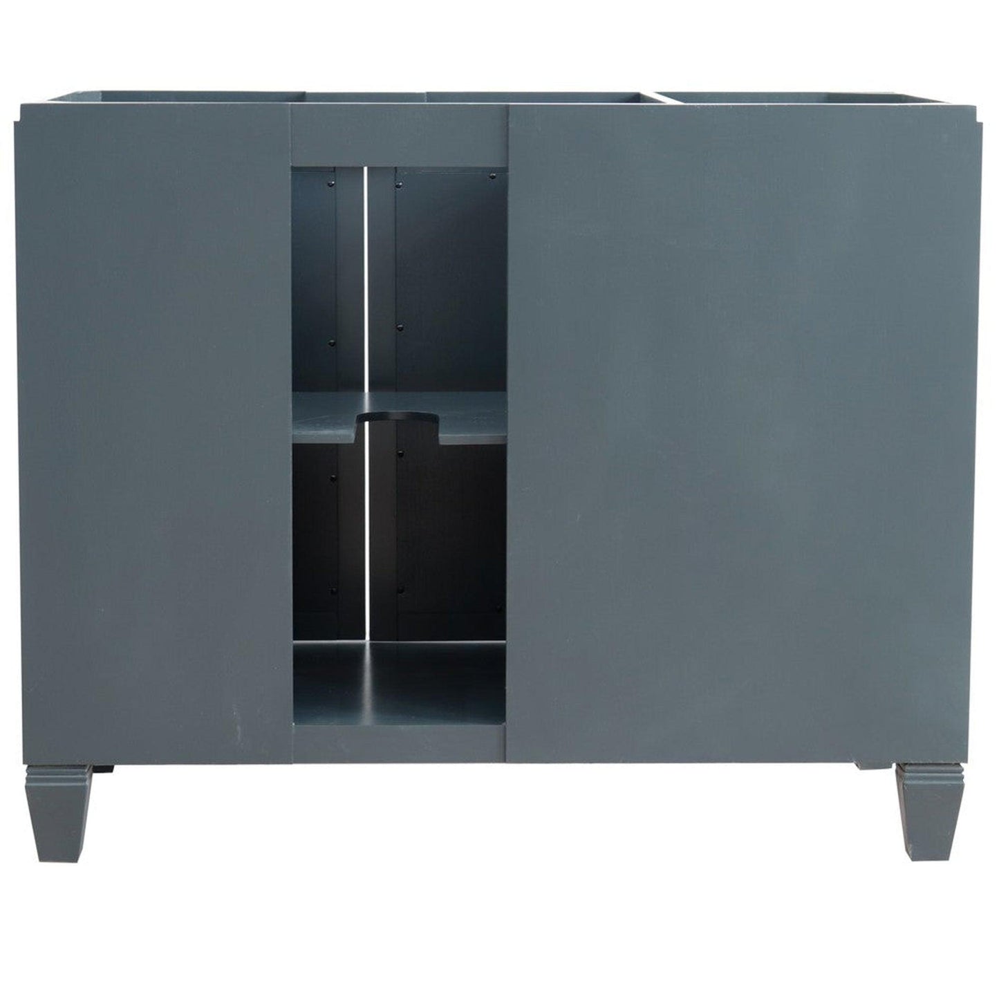 Bellaterra Home Trento 42" 2-Door 3-Drawer Dark Gray Freestanding Vanity Base With Right Door