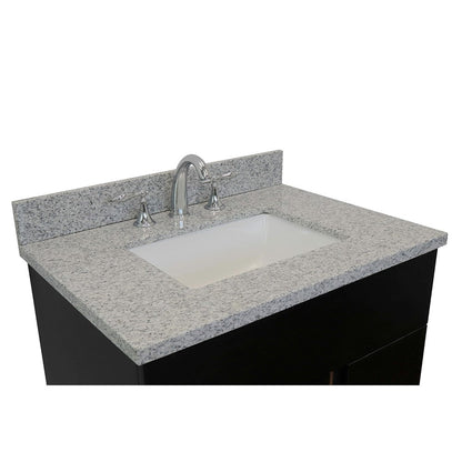 Bellaterra Home Urban 31" 1-Door 2-Drawer Silvery Brown Freestanding Vanity Set With Ceramic Undermount Rectangular Sink and Gray Granite Top