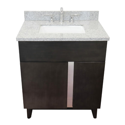 Bellaterra Home Urban 31" 1-Door 2-Drawer Silvery Brown Freestanding Vanity Set With Ceramic Undermount Rectangular Sink and Gray Granite Top