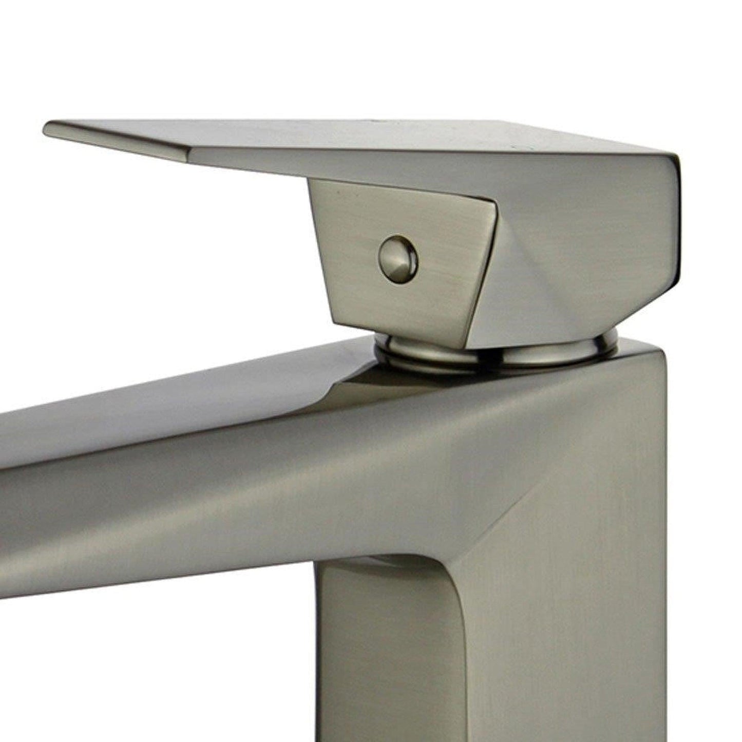 Bellaterra Home Valencia 7" Single-Hole and Single Handle Brushed Nickel Bathroom Faucet With Overflow Drain