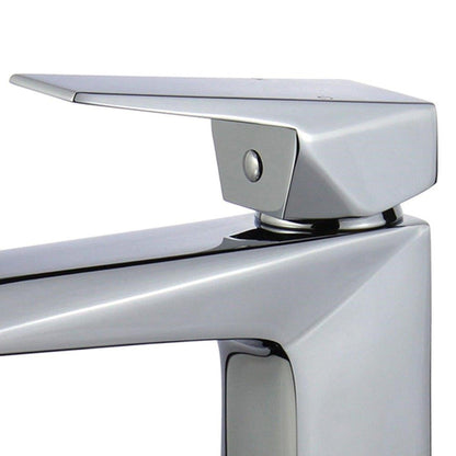 Bellaterra Home Valencia 7" Single-Hole and Single Handle Polished Chrome Bathroom Faucet With Overflow Drain