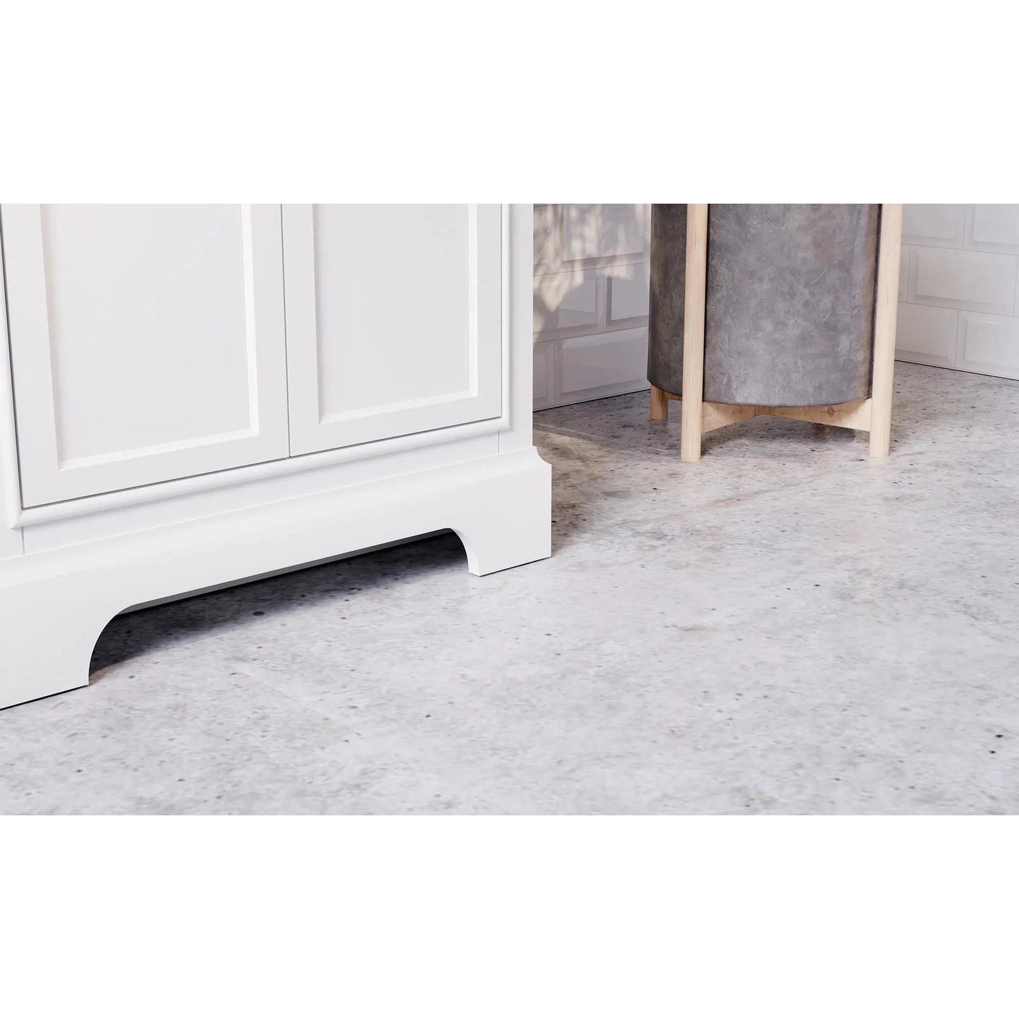 Bienal Talia 60" White 6-Drawer 2-Door Vanity With Sivec Marble Countertop and Double Porcelain Sink