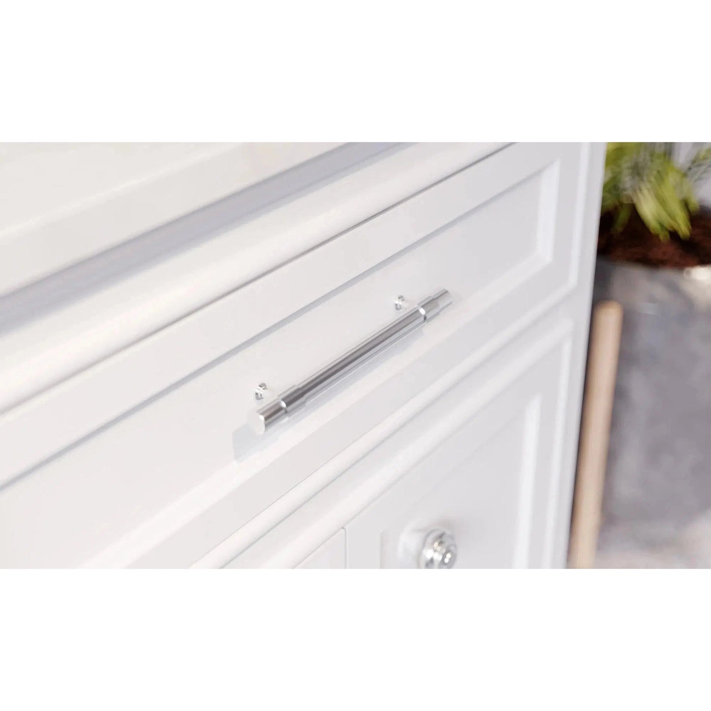 Bienal Talia 60" White 6-Drawer 2-Door Vanity With Sivec Marble Countertop and Double Porcelain Sink