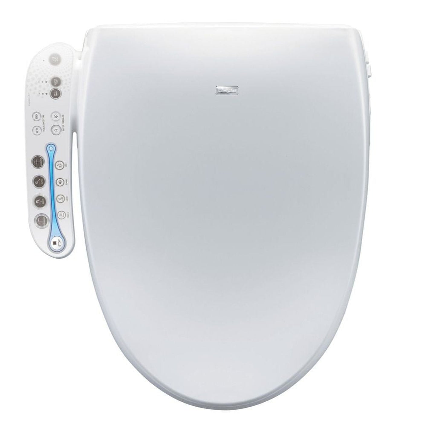 Bio Bidet A7 Aura 19" White Elongated Advanced Bidet Toilet Seat With Side Control Panel