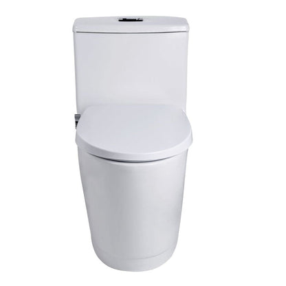 Bio Bidet Slim Zero 14" White Elongated Non-Electric Bidet Toilet Seat With Night Light, Dual Nozzle And Built-in Side Lever