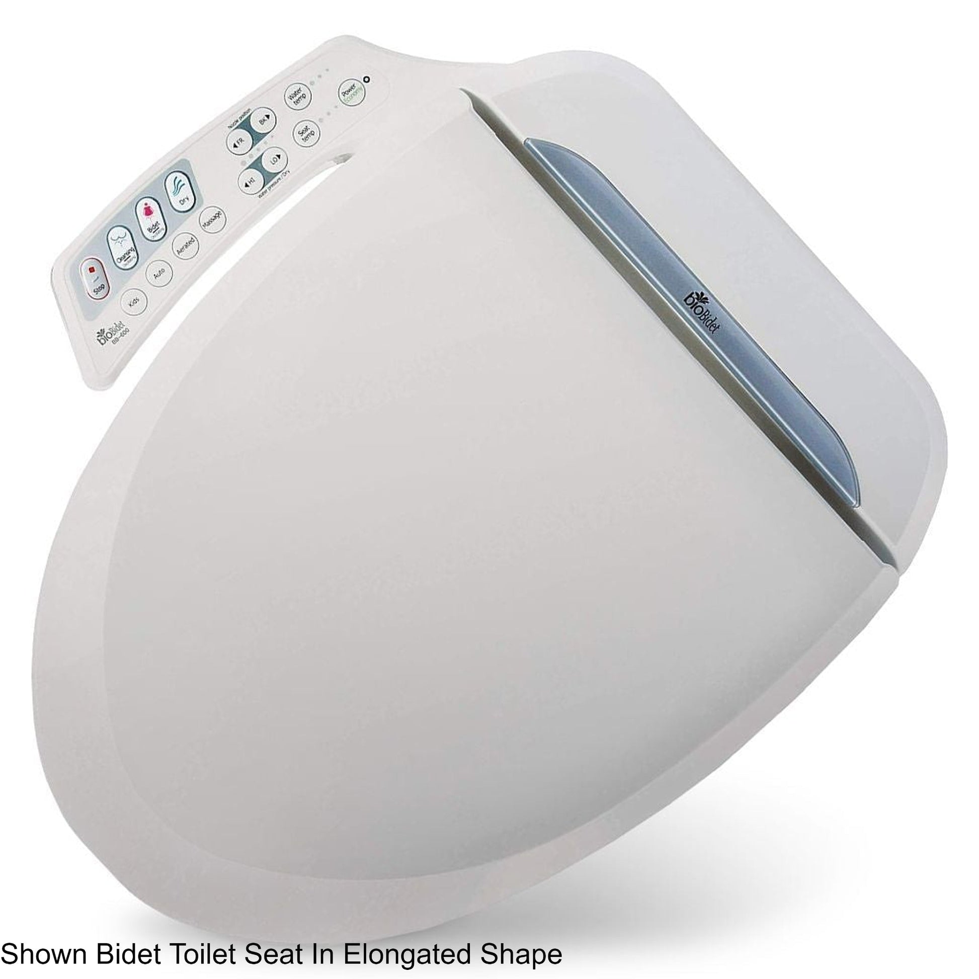 Bio Bidet Ultimate BB-600 18" White Round Advanced Bidet Toilet Seat With Side Control Panel